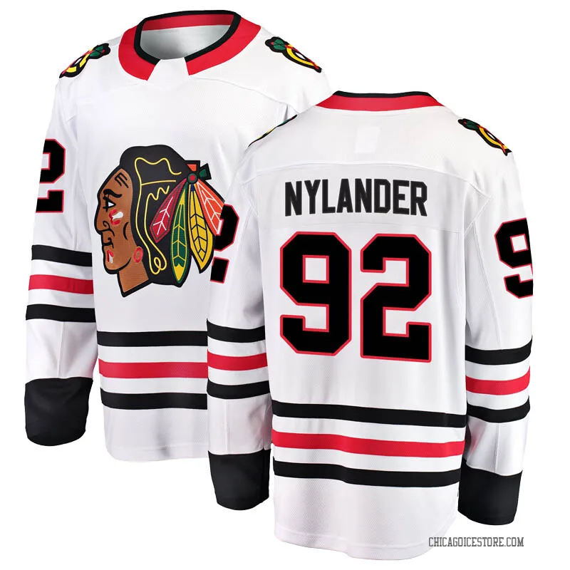 Chicago Blackhawks No92 Alexander Nylander White Road Womens Stitched Jersey